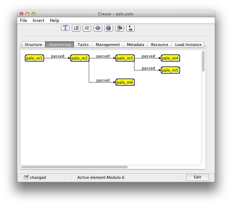 Captura de pantalla del editor CREASE